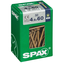 Lot 50 Viti A Testa Svasata Acciaio Pozidriv Testa, Diam.4.5 Mm X Mm L.60 - Spax precio