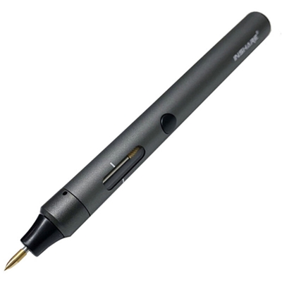 Penna portatile per stirare a caldo, saldatore con ricarica wireless a calore interno, grigio, fornito con batteria