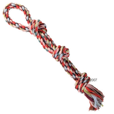 Trixie doppia corda gioco per cani in cotone - 60 cm
