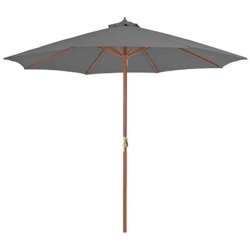 Ombrellone Da Esterni Con Palo In Legno 300 Cm Antracite características