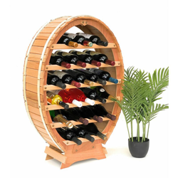 Scaffale Vini Botte Vini Scaffale Bottiglie per 24 Bottiglie Verniciatura Naturale - Dandibo precio