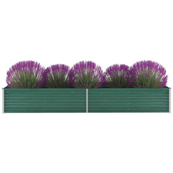 Fioriera Per Giardino In Acciaio Zincato 320x80x45 Cm Verde precio