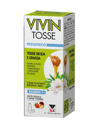 VIVIN TOSSE PEDIATRICO SCIROPPO PER TOSSE SECCA E GRASSA GUSTO FRAGOLA E CREME CARAMEL 150 ML precio