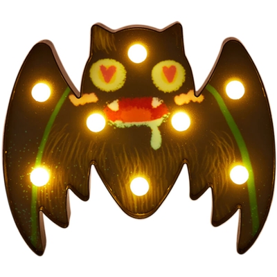 Stringa di luce decorativa per esterni di Halloween (alimentatore 2 * AA senza consegna),pipistrello A - pipistrello A