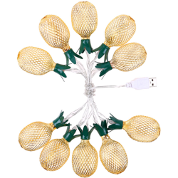 1 LED 1 alimentati da USB, sempre in metallo lucido, catena luminosa decorativa, luce natalizia,forma di ananas - forma di ananas características