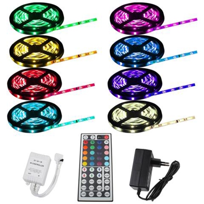 Striscia Led Rgb 30m Barra Luminosa 30led / m 5050 Smd Striscia Con Telecomando 44t Autoadesiva Nastro Con Alimentatore 5a Retroilluminazione Tv Con Controller Striscia Non Impermeabile
