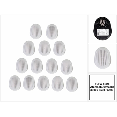 Drager - Dräger Set X-plore Filtro combinato a baionetta - 14 pz. ( 7x 6738817 ) per X-plore 3300 / 3500 / 5500 ( A1B1E1K1 Hg P3 R D )