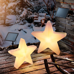 Set di stelle solari luminose con commutazione del colore della luce. Decorazione natalizia. Decorazione invernale 102119 precio