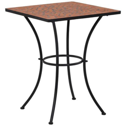 Tavolino Da Bistrot Con Mosaico Terracotta 60 Cm In Ceramica características
