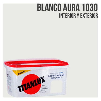 Secchio di vernice a copertura totale da 4 litri | Aura bianca - Aura bianca - Titan