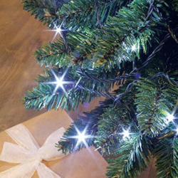 Ghirlanda luminosa tremolante 8m 104 LED bianco puro + 24 LED flash bianco puro en oferta