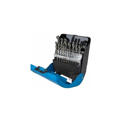 Set 19 Punte Per Trapano In Titanio Kit Punte Ferro Misure 1 A 10 Cm + Custodia