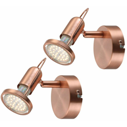 Set di 2 applique del radiatore in modo articolato rame opaco Lampade Spot luci a LED en oferta