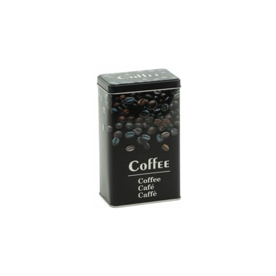 Scatola in Latta Rettangolare Decorazione Caffe'