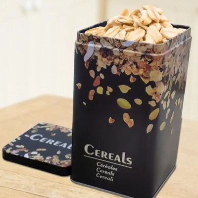 Casa Collection - Scatola in Latta Rettangolare Decorazione Cereali