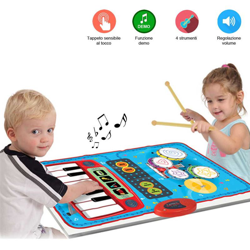 Bakaji - TAPPETO MUSICALE DA PAVIMENTO O TAVOLO 70X45CM MUSIC JAM 2IN1 STRUMENTI MUSICALI precio