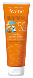 AVENE EAU THERMALE LATTE BAMBINI SPF 50+ NUOVA FORMULA características