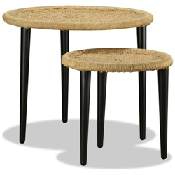 Set Tavolini Da Caffè 2 Pz In Iuta Naturale precio