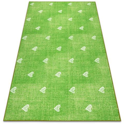 Tappeto Per Bambini Hearts Jeans, Vintage Cuori - Verde Toni Verde 150x350 Cm características