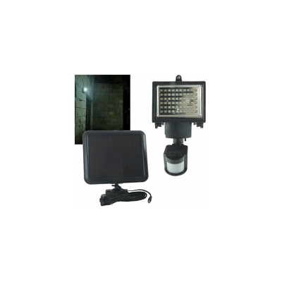 Faro Faretto 60 Led Sensore Movimento E Pannello Solare Ricaricabile Luce Bianca
