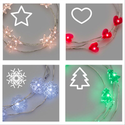 Lotti Importex - Collana brilly xmas 10 decorazioni microled bracciale a batteria colorate precio