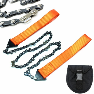 Thsinde - Sega a mano per motosega portatile con manici per paracadute Kit multifunzione in nylon, sega a cavo per attrezzatura di sopravvivenza,