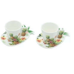 Casa Collection - Confezione 6 Tazzine da Caffe' con Piattino Ananas New Bone China precio
