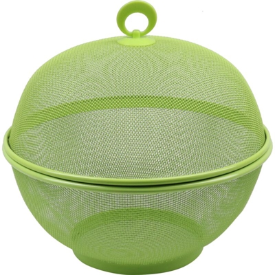 Casa Collection - Cesto per Frutta con Coperchio Diametro 26,5 cm Verde Chiaro