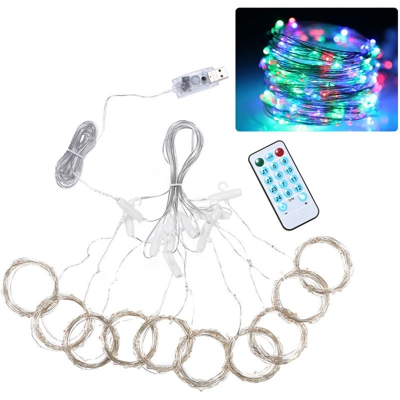 3 * 3 m 300led musica cascata di rame ghiacciolo illumina tenda telecomando senza fili luce della stringa bar USB illumina modelli voce musicale a