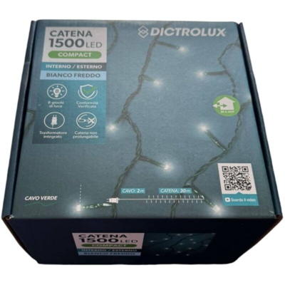 Luci programmabili 1500 led bianco freddo
