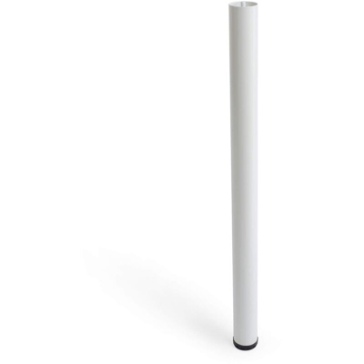 Gamba cilindrica regolabile stile moderno per mobili bassi. Altezza di 86 cm. Realizzata in acciaio con finitura bianco. Per il bricolage e il DIY.