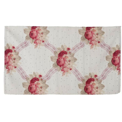 Tappeto Shabby Chic stampa Floreale da Bagno Scendiletto Cucina Misure: 45 x 75 cm - Blanc Mariclò en oferta