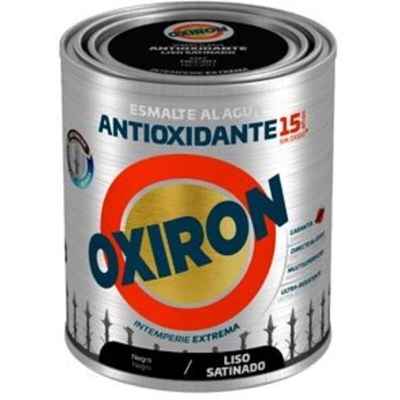 Smalto antiossidante Titan Oxiron all'acqua Smooth Satin | 750 mL - Negro - Negro