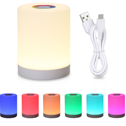 DC5V 4W Touch 3 Speed ??Dimming LED Night Light Atmosfera Light Ricarica USB, grande capacita 1200mAh precio