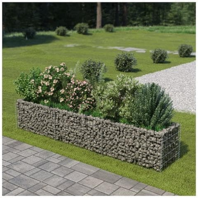 Gabbione Fioriera In Acciaio Zincato 270x50x50 Cm