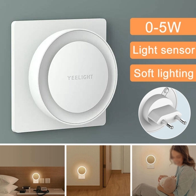 Drillpro - Yeelight YLYD11YL Sensore di luce plug-in Luce notturna a LED Consumo energetico estremamente basso Spina UE Lampada da notte Decorazione