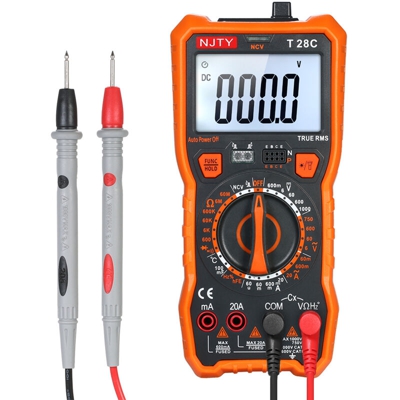 NJTY, multimetro digitale con display massimo 6000, spedito senza batteria