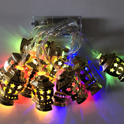 lanterne in ferro stringa di LED luce dorata lanterne decorative lanterna lanterne - 3 m 20 di colore chiaro - con una costante flash - sezione en oferta
