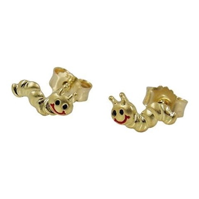 Orecchini A Perno 430708 - Worm Dull-shiny 9ct Gold