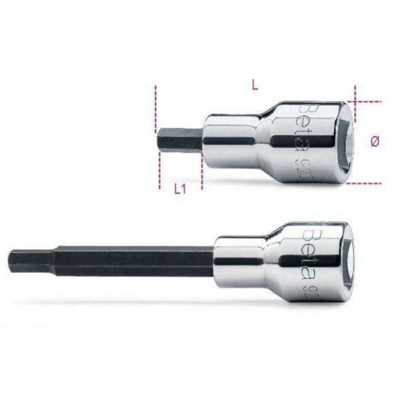 BETA 920PE Chiave bussola Beta 14 MM maschio esagonale 1/2" cromate inserti brunito