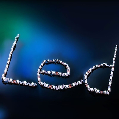 Striscia LED flessibile adesiva 25W luce scritte 3000K 3MT Zig-Zag 24Vdc IP20