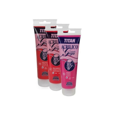 Red colori acrilici Goya studio | 36-Goya rosso scuro - Tubo da 125 ml - 36-Goya rosso scuro - Titan