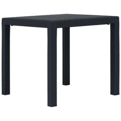 Tavolo Da Giardino Antracite 79x79x72 Cm Plastica Stile Rattan en oferta