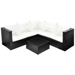 Set Divani Polyrattan Nero precio