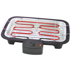 BBQ elettrico da tavolo, Da tavolo, Nero, Rettangolare, Plastica, Cromato características