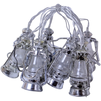 111 Musulmano Ramadan Iftar Lanterna stringa 1,65 metri 1 luci sempre a batteria (senza batteria),lampada a olio argento chiaro bianco caldo