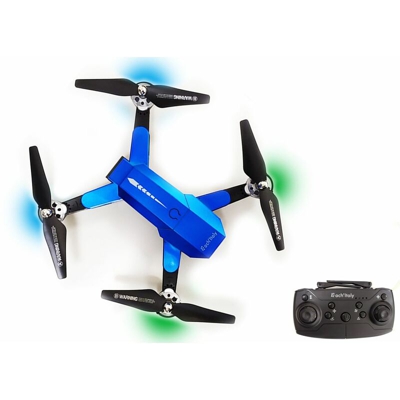 Drone quadricottero pieghevole blu 4K HD 2.4G wireless telecomando giroscopio