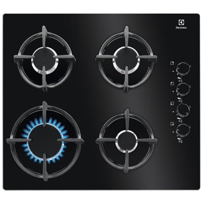 Piano Cottura EGG6407K a Gas 4 Fuochi Gas Colore Nero