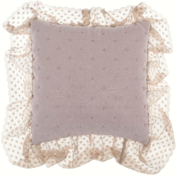 Copricuscino Shabby Chic Quadrato con Gala in Pizzo Copri Cuscino Blanc Mariclò en oferta
