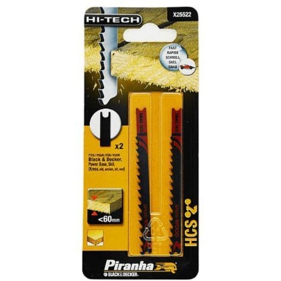 BLACK&DECKER PIRANHA 2 LAME PER SEGHETTO LEGNO TAGLI RAPIDI 100x4.0mm X25522